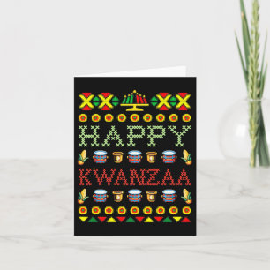 Happy Kwanzaa Merry Christmas Black African Americ Card