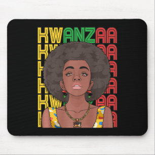 Happy Kwanzaa Pan African Pride Black Woman Seven Mouse Mat