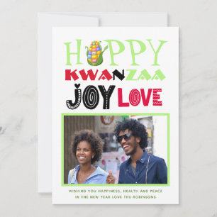 Happy Kwanzaa Photo Greeting Card Love Joy Peace