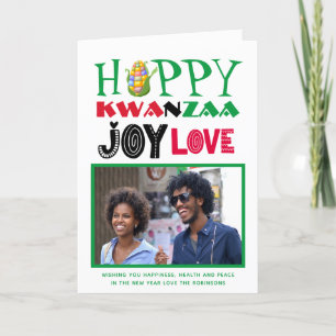 Happy Kwanzaa PHOTO Greeting Card Modern Fun