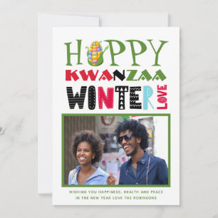 Happy Kwanzaa Photo Greeting Card Winter Love