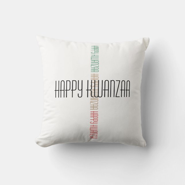 Happy Kwanzaa Pillow (Front)
