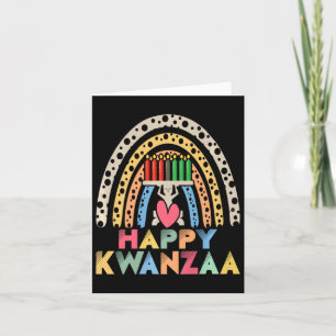 Happy Kwanzaa Rainbow African American Harvest Fes Card