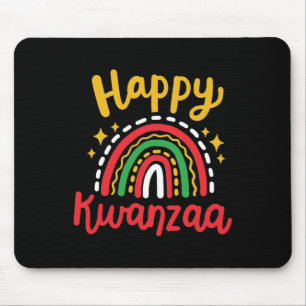 Happy Kwanzaa Retro Groovy Rainbow African America Mouse Mat