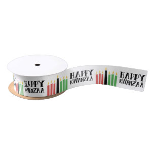 Happy Kwanzaa    Satin Ribbon