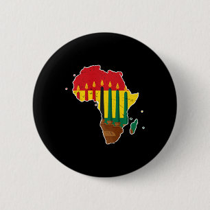 Happy Kwanzaa Seven Principles Kinara Candles Afri 6 Cm Round Badge