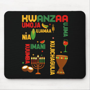 Happy Kwanzaa Seven Principles Men Boys Funny Kwan Mouse Mat
