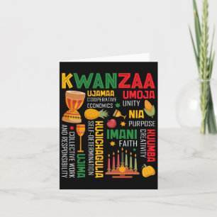 Happy Kwanzaa Seven Principles Of Kwanzaa Men Wome Card