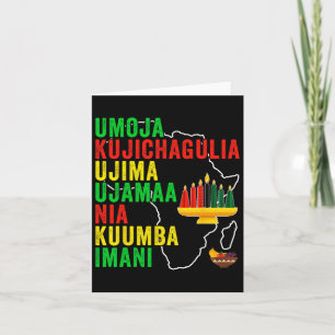 Happy Kwanzaa Seven Principles Of Kwanzaa Men Wome Card
