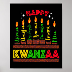 Happy Kwanzaa Seven Principles Of Kwanzaa Men Wome Poster