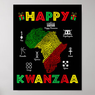Happy Kwanzaa Seven Principles Of Kwanzaa Women 7 Poster