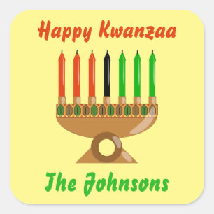Happy Kwanzaa Square Sticker