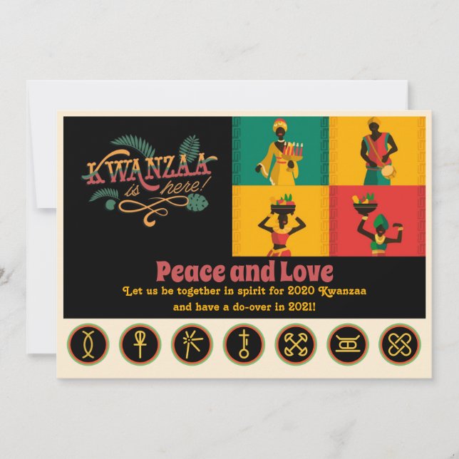 Happy Kwanzaa Together In Spirit 2020 Do Over Holiday Card (Front)