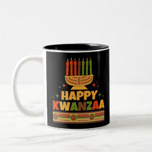 Happy Kwanzaa Two-Tone Coffee Mug