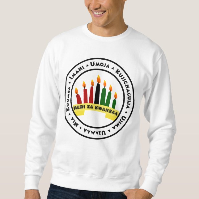 Happy Kwanzaa with 7 Principles Sweatshirt (Front)