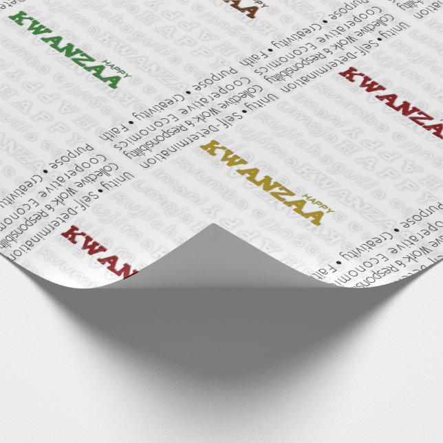 Happy Kwanzaa Wrapping Paper (Corner)