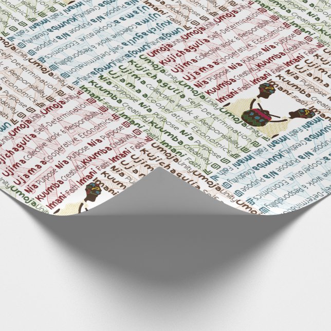 Happy Kwanzaa Wrapping Paper (Corner)