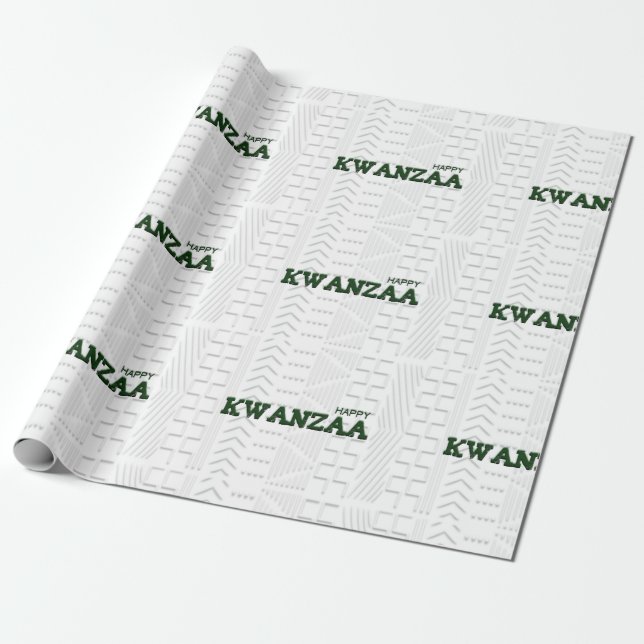 Happy Kwanzaa Wrapping Paper (Unrolled)