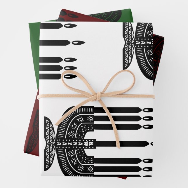 Happy Kwanzaa Wrapping Paper Sheet (In situ)