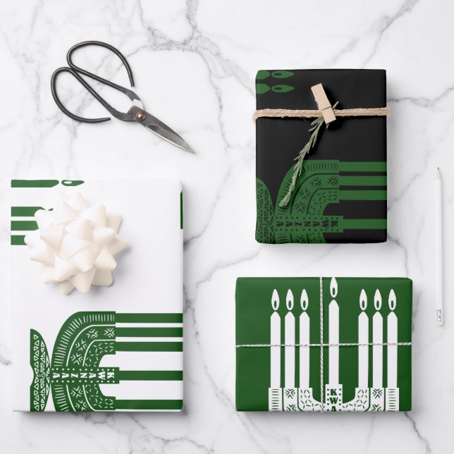 Happy Kwanzaa Wrapping Paper Sheet (Front)