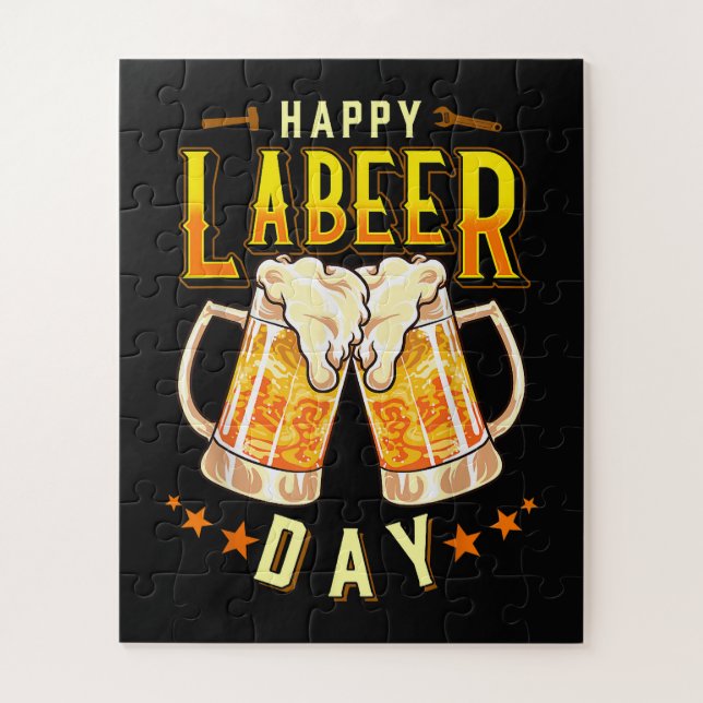 Happy Labeer Day Funny Labour Day Jigsaw Puzzle (Vertical)