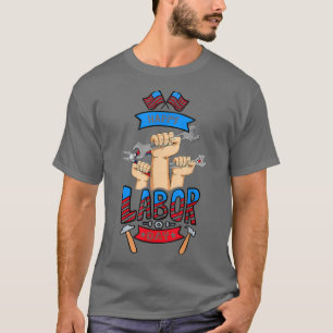 Happy Labor Day American Flag Holiday Tee