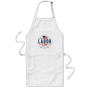 Happy Labor Day Classic Long Apron