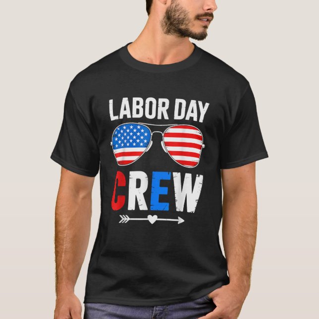 Happy Labor Day Crew Patriot Happy Labor Day Vinta T-Shirt (Front)