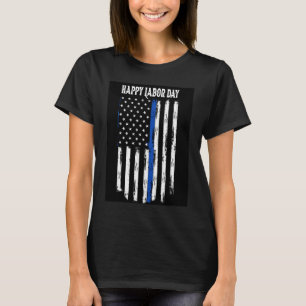 Happy Labor Day deal Thin Blu Line Vintage America T-Shirt