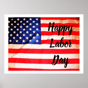 HAPPY LABOR DAY FLAG poster