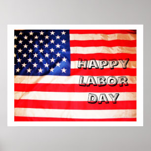 HAPPY LABOR DAY FLAG poster