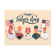HAPPY LABOR DAY JOBS ILLUSTRATION