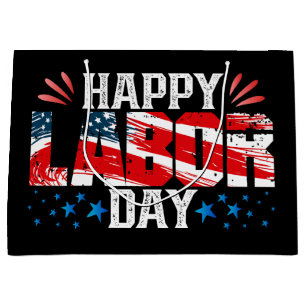 Happy Labor Day Large Gift Bag