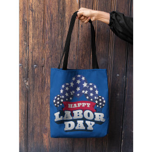 Happy Labor Day Patriotic Stars  Tote Bag