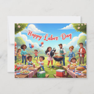  Happy Labor Day Postcard