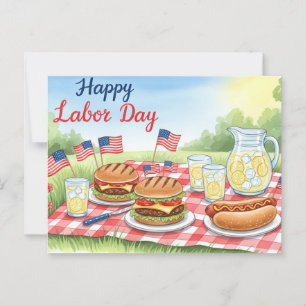  Happy Labor Day Postcard