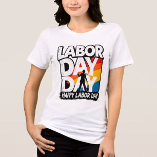 Happy Labour Day 2026 American Worker Construction Tri-Blend Shirt