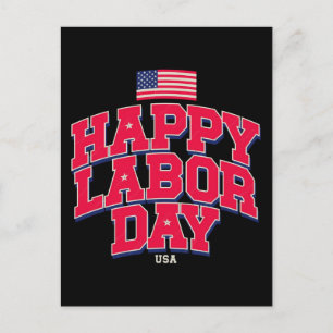 Happy Labour Day 2026 Celebrating American Workers Holiday Postcard
