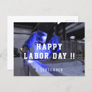 Happy Labour Day 5 September  Postcard