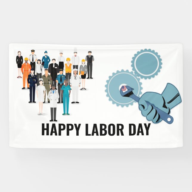 Happy Labour Day America  Banner (Horizontal)