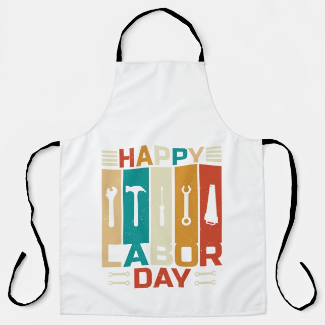 Happy labour day  apron (Front)