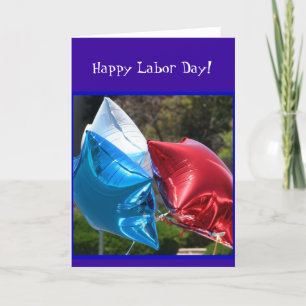 Happy Labour Day Ballon greeting cars Card