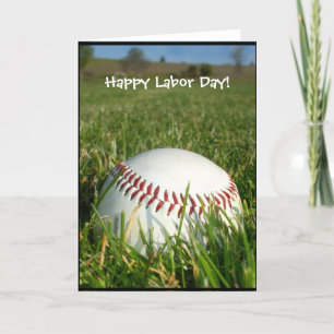 Happy Labour Day Baseball greeting card