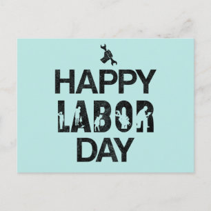 Happy Labour Day, Celebrate American Workers Holiday Postcard