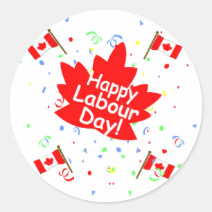 Happy Labour Day Classic Round Sticker