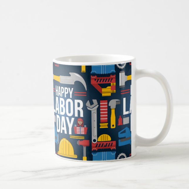 Happy Labour Day Gift Idea Coffee Mug (Right)