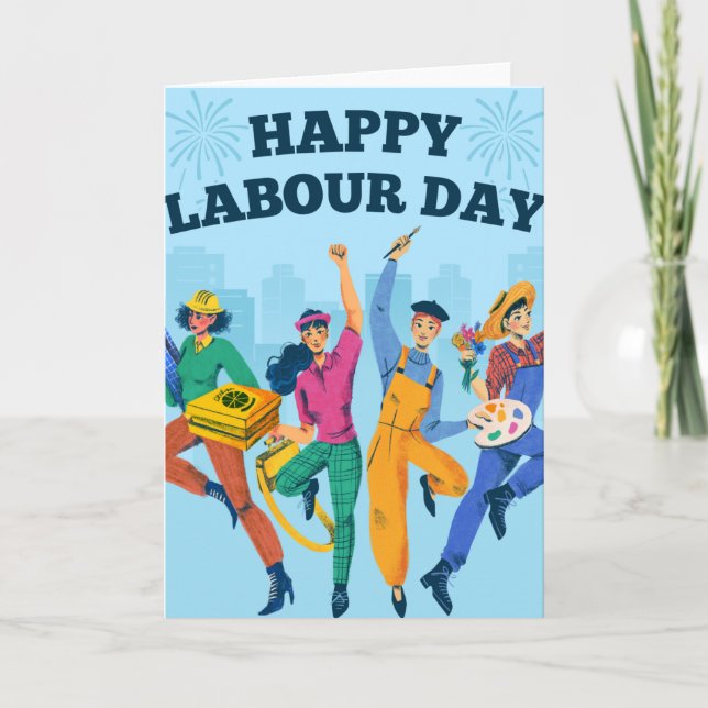 Happy Labour Day Greeting Card (Front)