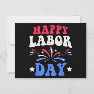 Happy Labour Day Men Women Kids Invitation