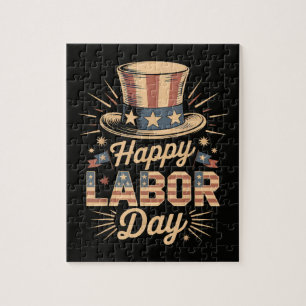 Happy Labour Day Patriotic Celebration Jigsaw Puzzle