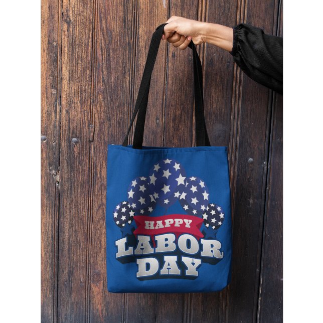 Happy Labour Day Patriotic Stars  Tote Bag (Creator Uploaded)